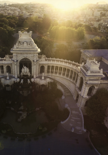 Photo aérienne par drone à Marseille - PALAIS LONGCHAMPS ©  Drone-Pictures