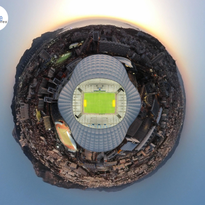 Aerial view of the Stade Orange Vélodrome by drone in VR360, Marseille © Drone-Pictures Marseille