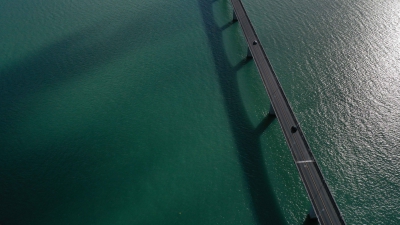 Photographie par drone du Pont de l'île d'Oléron 