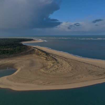 Image captée par drone de la Pointe espagnole sur la côte sauvage