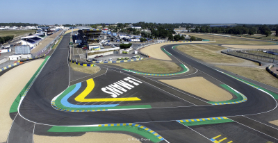 Tournage drone sur le circuit Bugatti du Mans dans la Sarthe (72) pour France Télévisions